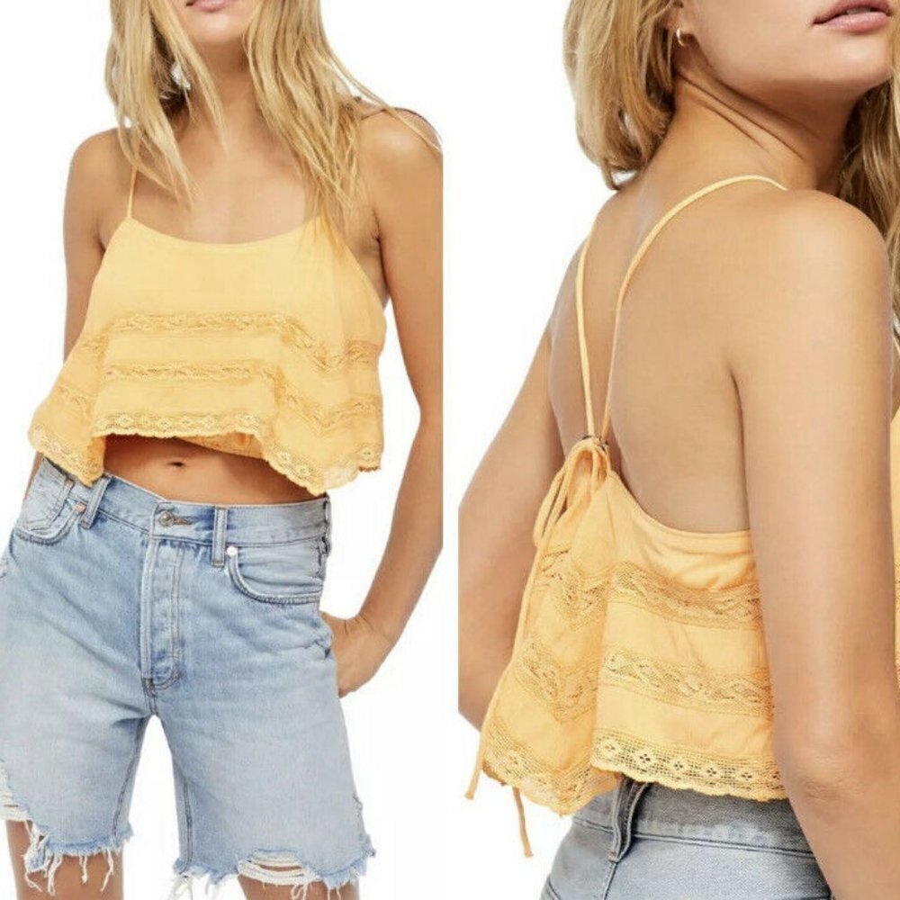 FREE PEOPLE I Home Again Cami in Orange XS